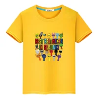 Sprunki print anime Short Tops 100%Cotton Cute Tees Sprunki t shirt for kids boy 10year pride tshirt y2k one piece girls clothes 1