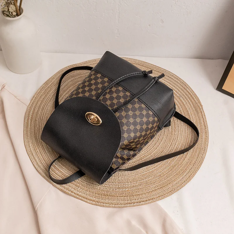 Fashion Trend Women's Bag Personalized Print Small School Bag Backpack Small Fresh Backpack