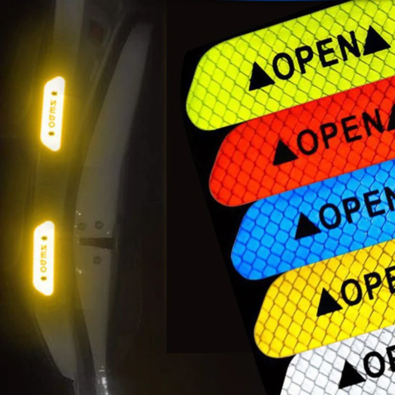 Reflective Car Door Stickers Safety Warning Tapes Accessories
