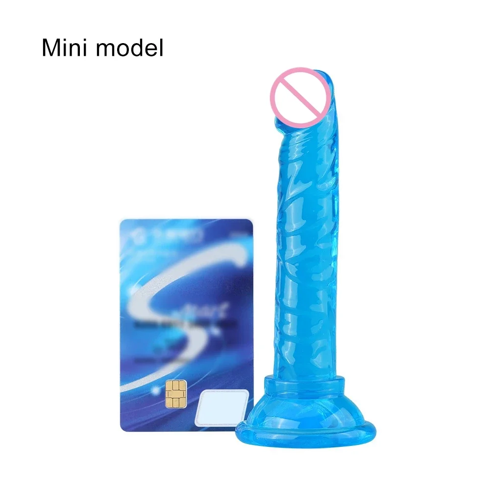Realistic Dildo Anal Masturbator Sex Toys For Couples Crystal Jelly Dildo Suction Cup Penis Thrusting Phalos For Women Hot sex toys