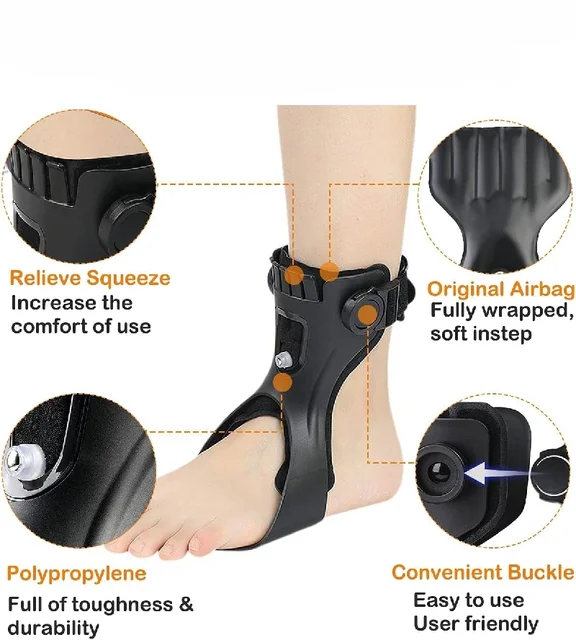 Ober Drop Foot Brace Orthosis AFO AFOs Ankle Support With Comfortable Inflatable Airbag for Hemiplegia Stroke Shoes Walking 2