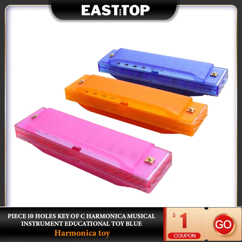 Lot Of 12 Assorted Color Mini Plastic Toy Harmonicas Free Shipping 