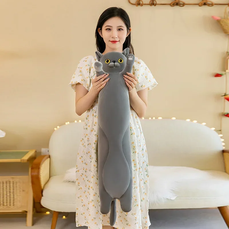 Kawaii Squishy Long Cat Roll Pillow Plush (100cm)