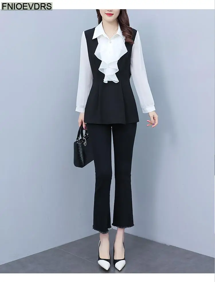 L-5XL Loose Clothes 2024 Women Spring Long Sleeve Elegant Ruffles White Shirts Casual Retro Tunic Peplum Tops And Blouses