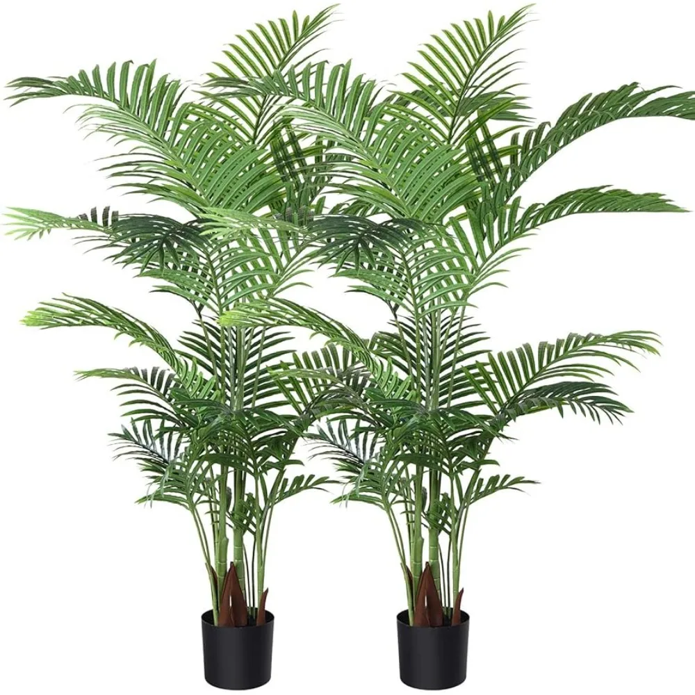

Artificial Areca Palm Plant 5 Feet Fake Palm Tree with 17Trunks Faux Tree for Indoor Outdoor Modern Decoration Dypsis Lutescens