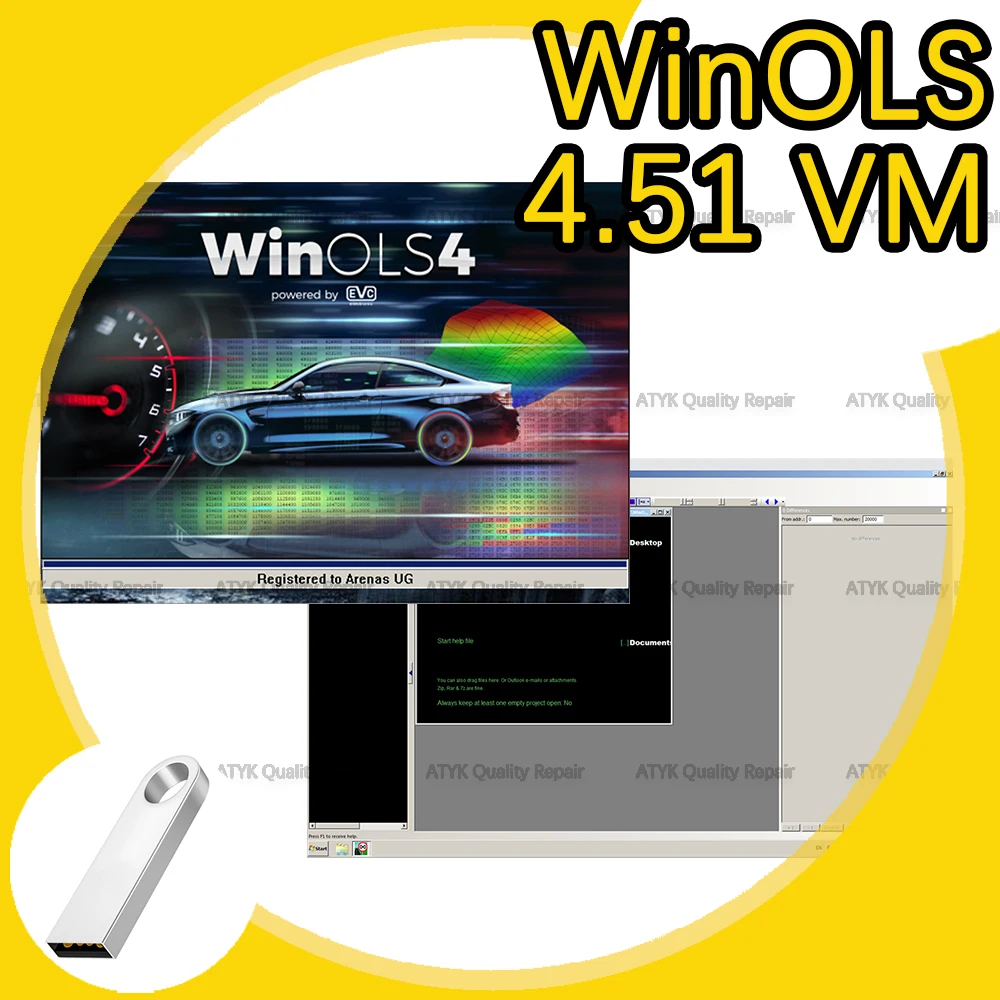 

WinOLS 4.51 VM 2024 hot Diagnostic software Scanning tool 4.51 winols Repair Tool Code reader Automobile Maintenance auto repair