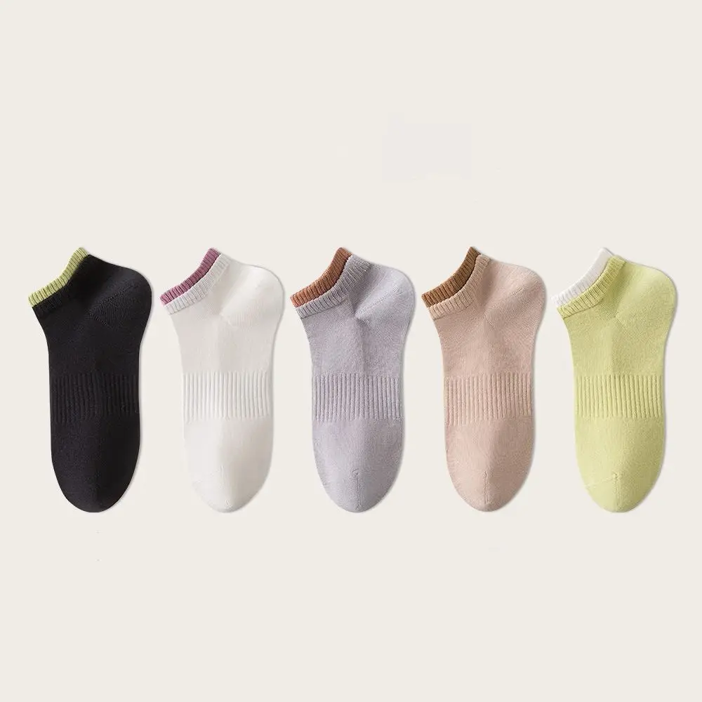 

Fashion Short Cotton Socks Women Boat Socks Girls Harajuku Simple Candy Color Short Tube Socks