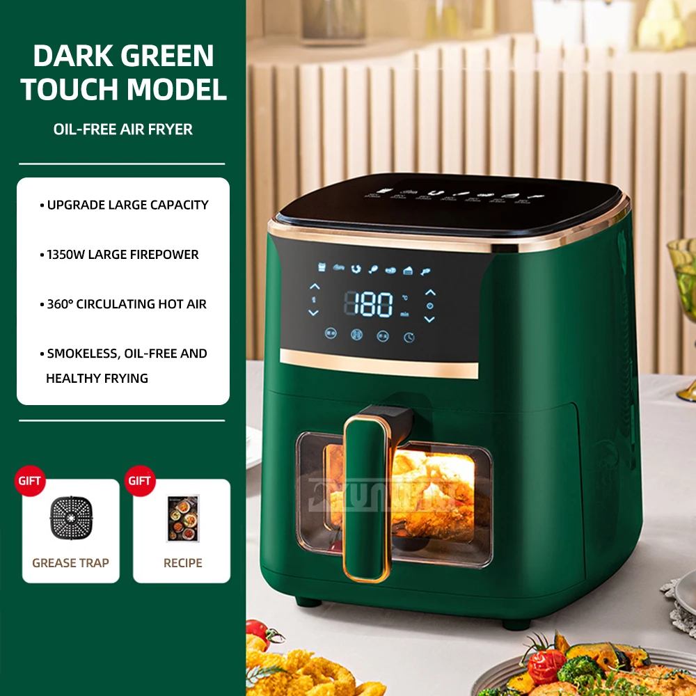 1350W Household visible Large-capacity Electric Air Fryers Multi-functional Intelligent Air Fryer 2