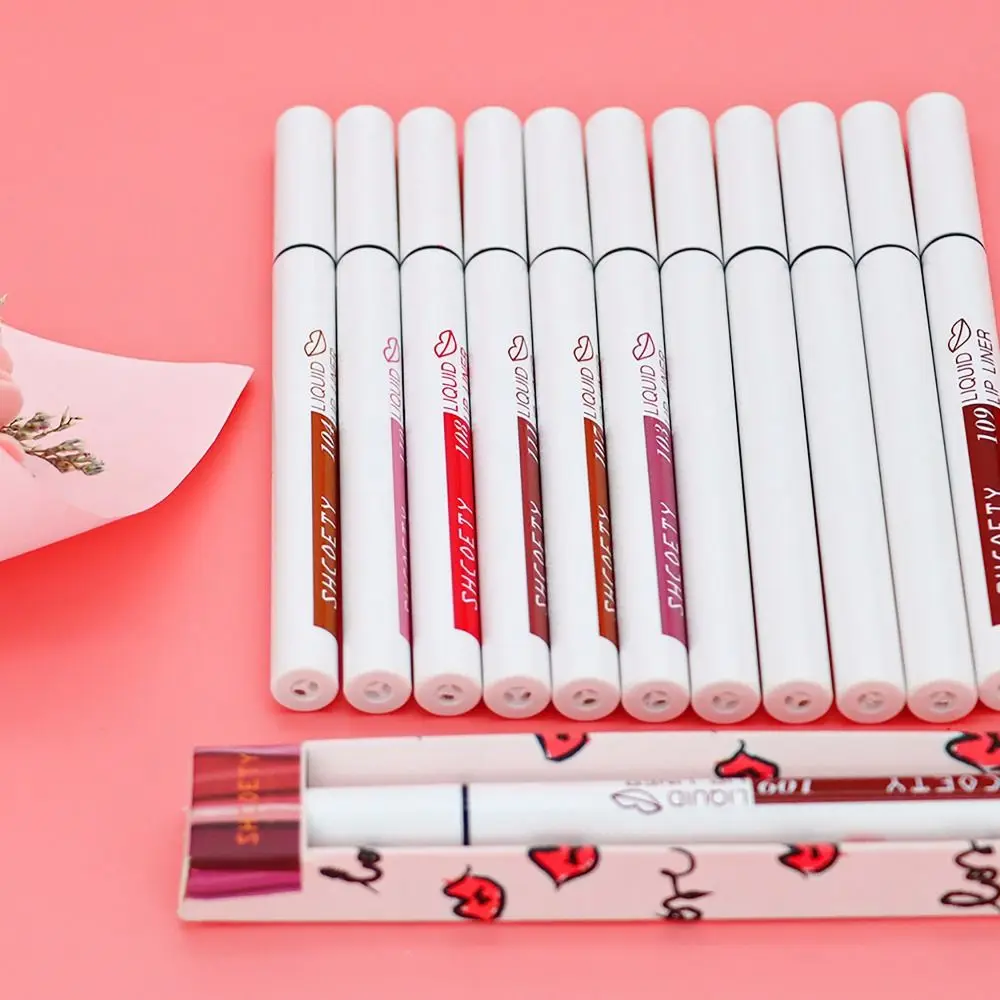 Matte Nude Lip Stain Marker Quick Drying Smudge Proof Lip Tint Pen Long Lasting Makeup Tool Natural Lipstick Pen Women Beauty