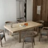 Dining Table for 8-10 People, 86.6-Inch Rectangular Wood Kitchen Table with Thicken Tabletop, Office Conference Room Table 2