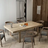 Dining Table for 8-10 People, 86.6-Inch Rectangular Wood Kitchen Table with Thicken Tabletop, Office Conference Room Table 2