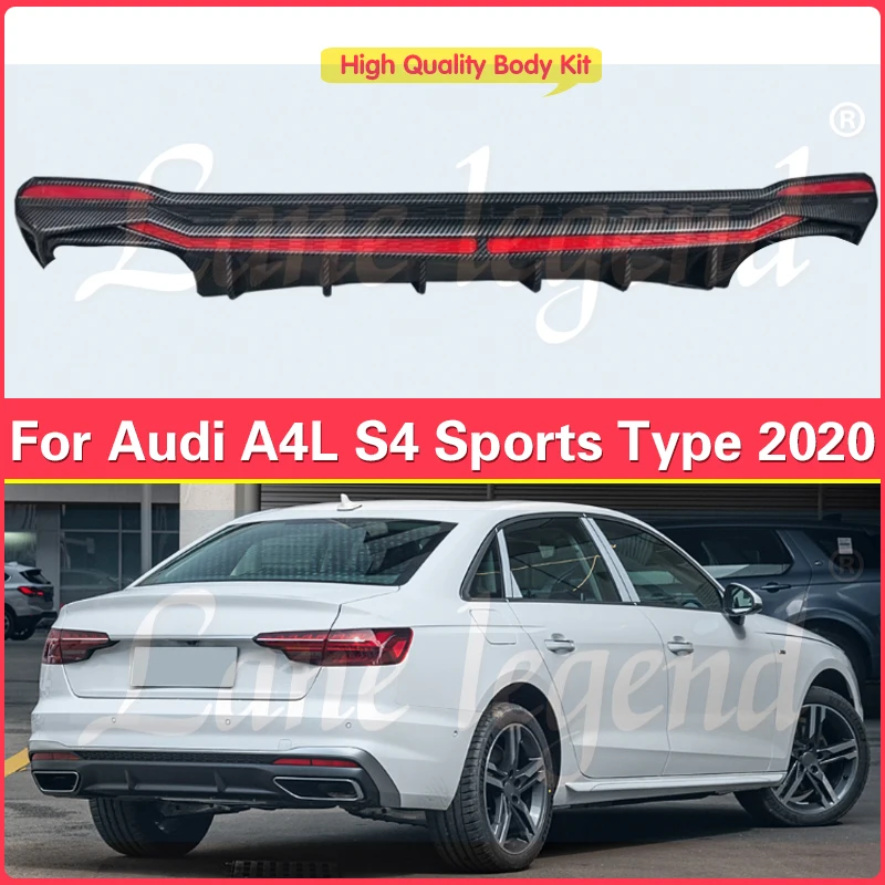 

Сплиттер для заднего бампера автомобиля из углеродного волокна, комплект для тюнинга кузова Audi A4L A4 Sports Type 2020 для S4 Style