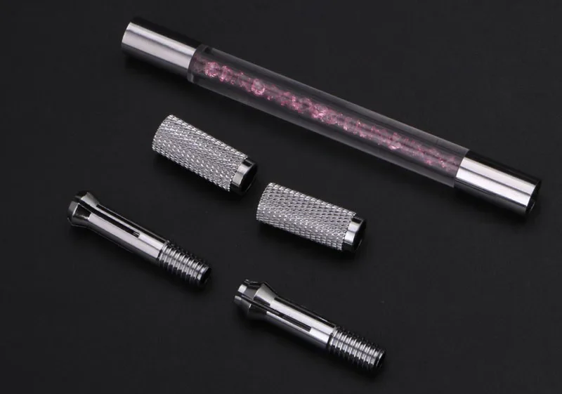 Manual Double End Crystal Acrylic Tattoo Pen Microblading Permanent Makeup Eyebrow Tools Double Usage For Flat or Round Needles