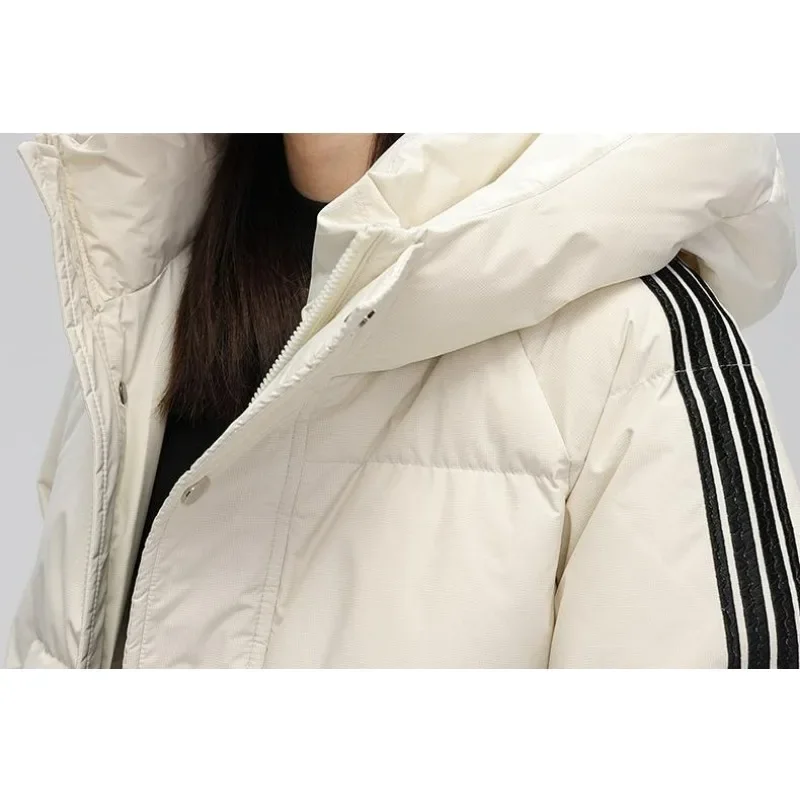2024 New Women Down Jacket Winter Coat Female Mid Length Version Parkas Thick Warm Outwear Hooded Versatile Fashion Overcoat