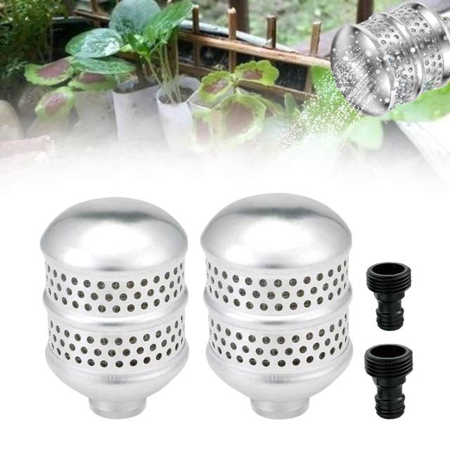 2 Pieces Bubbler Sprinkler Head Irrigation,Gentle Flow,Aluminum Soaker Sprinkler Head for Vegetable Garden Flowers Outdoor