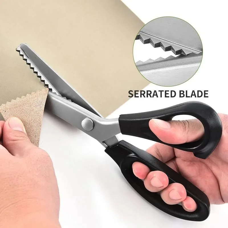 Professional Zig Zag scissors fabric Pinking Shears Needlework Dressmaking Sewing Cutter DIY Deco Sewing Tailor Craft Scissors Supplies