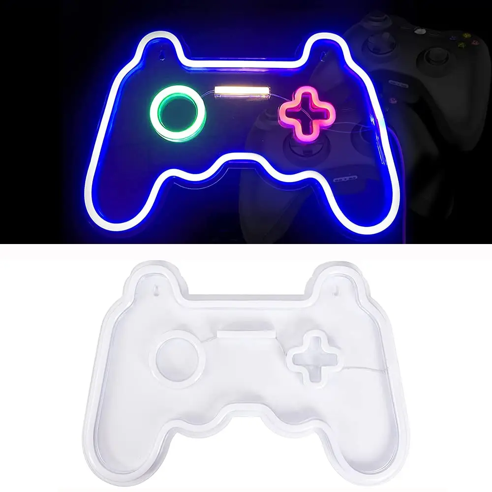 Insegna Al Neon A Forma Di Gamepad Per Giocatori – LED USB, 5V, Decorazione Parete Per Cameretta, Regalo