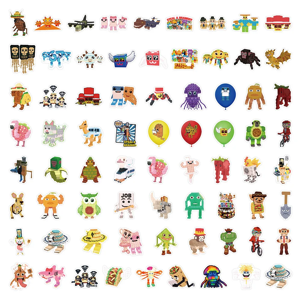 70PCS 새로운 인기 게임 스티커 DIY 휴대폰 노트북 수하물 스케이트보드 그래피티 데칼 어린이를 위한 재미있는 장난감