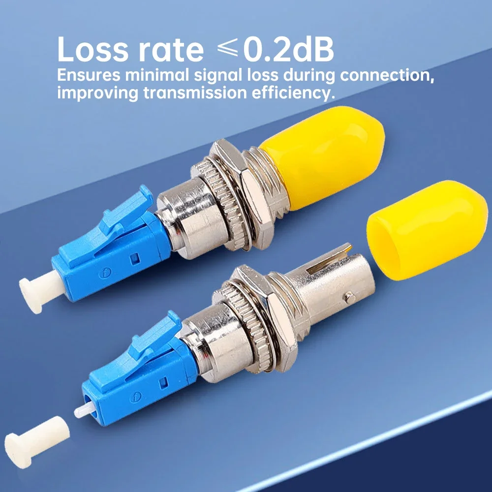 ZoeRax LC/UPC Male to ST/UPC Female Fiber Optic Adapter Singlemode Flange Hybrid Optical Connector for SFP Module Coupler
