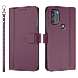 Slim Flip Magnetic Clasp Wallet Case with Enhanced Protection - Motorola Moto G41 (Dark Purple)
