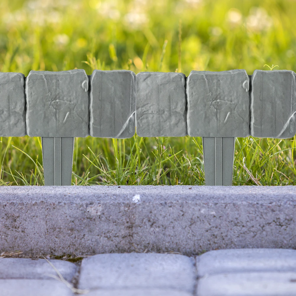 Garden Edging Border Imitation Stone Fence Partition Fence Garden Decor (40pcs)