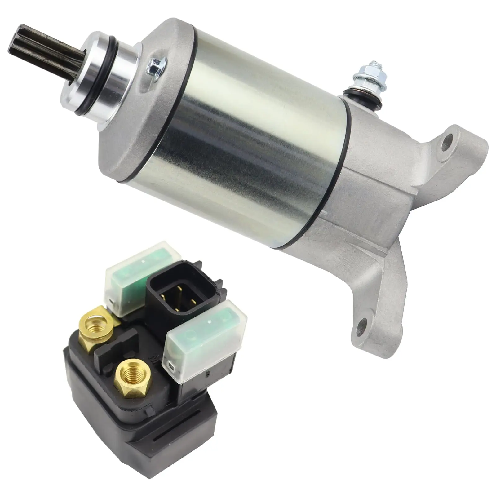 Starter motor set Starter with Relay for Suzuki SV650 2003-2010 SV650 ABS 2007-2010 DL650 V-Strom 2004-2010 DL650 ABS V-Strom 2007-2010 31100-48E0