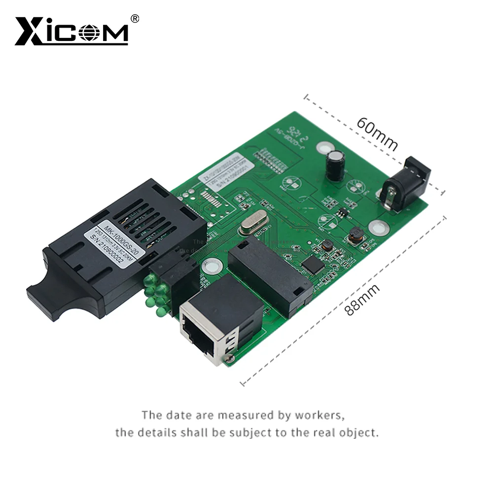 1000M 20KM SC Single Mode Dual Fiber Gigabit Optical Media Converter PCBA Board 1310nm Fast Ethernet Gigabit Fiber Optic Switch