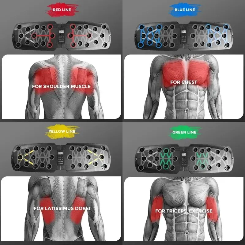 Folding Push Up Board Support Muscle Exercise Multifunctional Table Portable Fitness Equipment Abdominal Enhancement