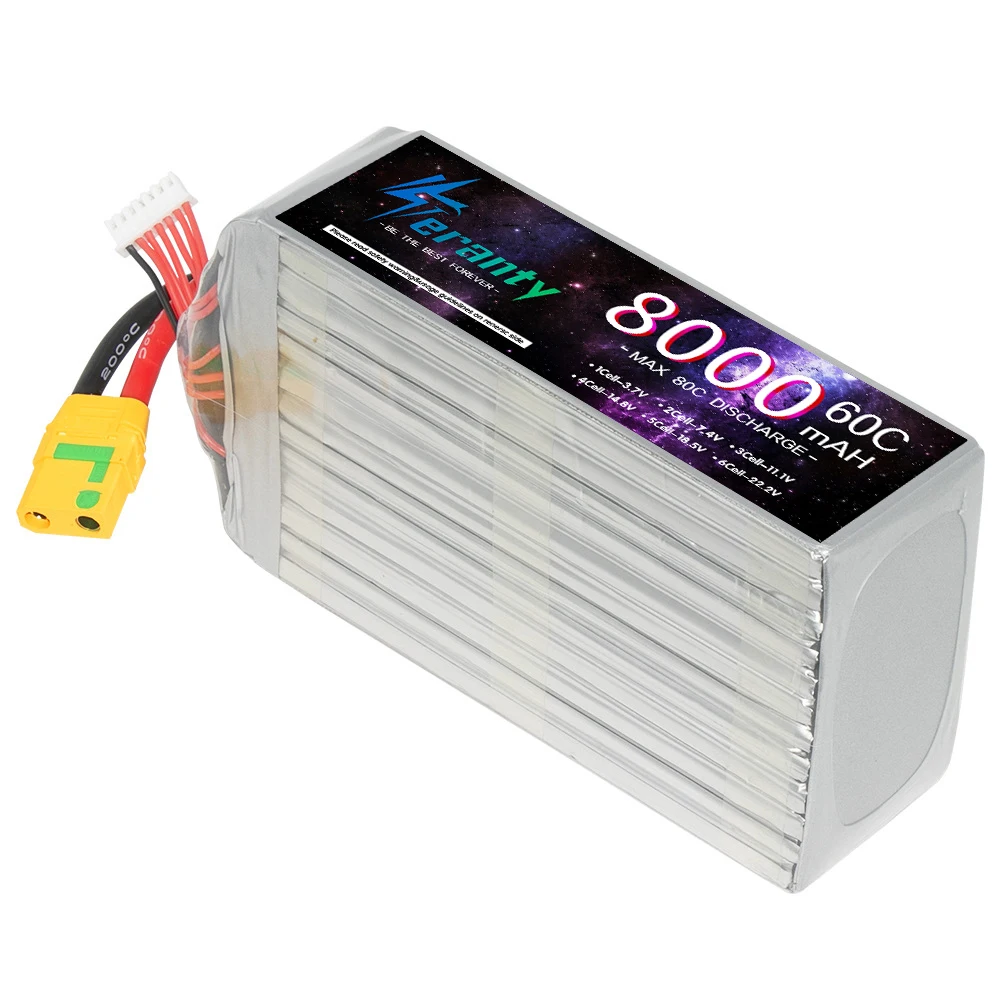 Connecteurs EC5 et EC8 fournis avec la batterie LiPo 6S 22,2V 5000mAh 50C pour voiture et bateau RC