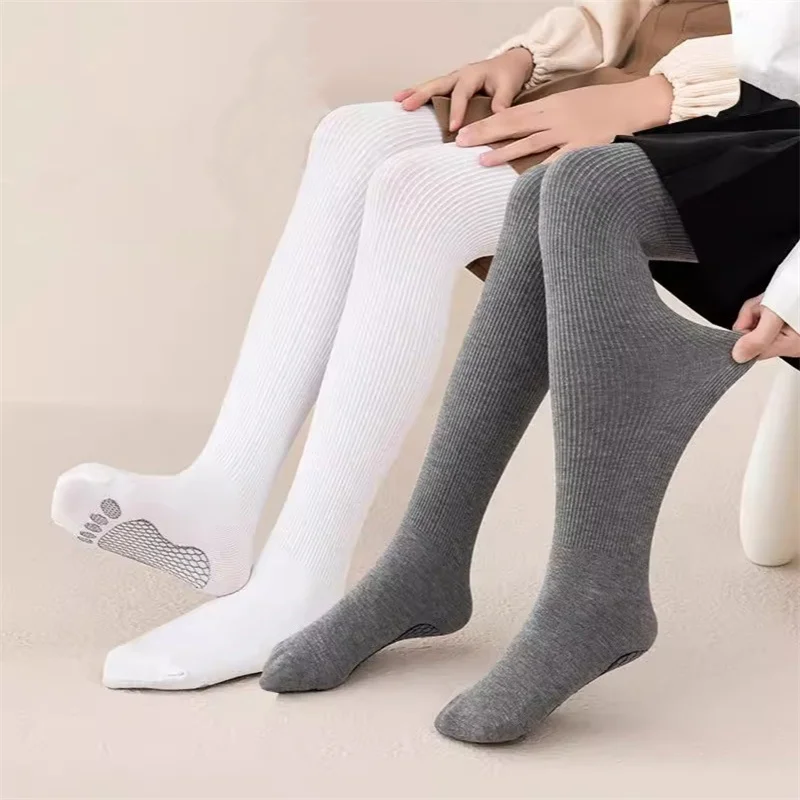 Girls' Solid & Stripe Dance Tights 1