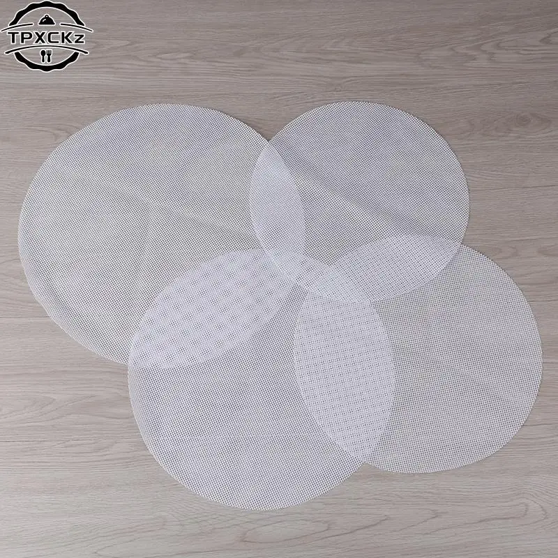 28-36cm Silicone Steamer Non-Stick Pad Round Dumplings Mat baking tools Steamed Buns Baking Pastry Dim Sum Mesh home Kitchen images - 6