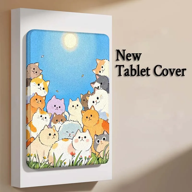 Cartoon Cute Cat Art Tablet Case