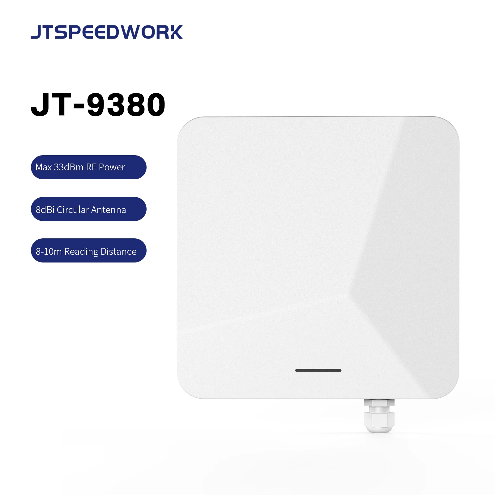 JT-9380 장거리 UHF RFID 리더 다중 태그 접근 제어 카드 리더 효율적인 폐기물 관리용