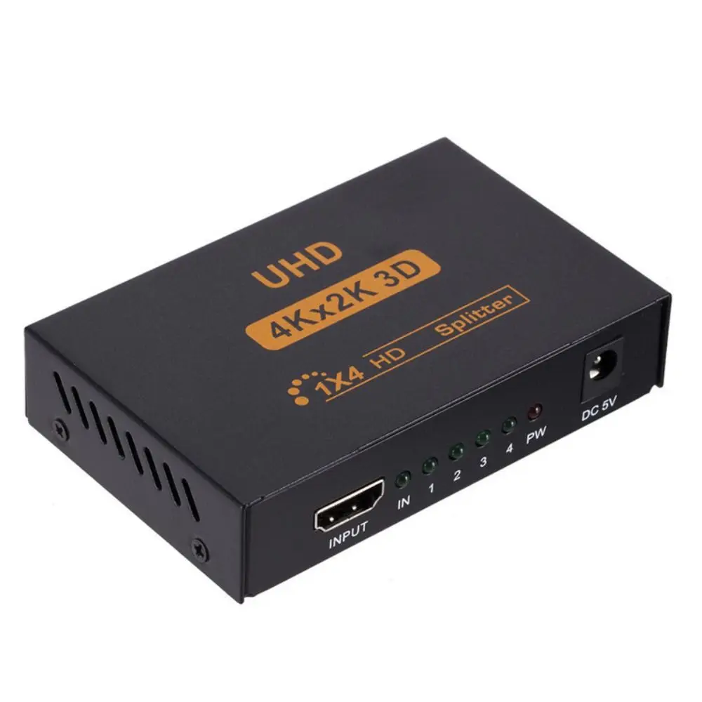 

HDMI-compatible 1 in 2/4 Out Splitter Converter Easy To Install HDMI Splitter 4K 30HZ 1x4/1x2 for HDTV/STB/DVD/D-VHS Player