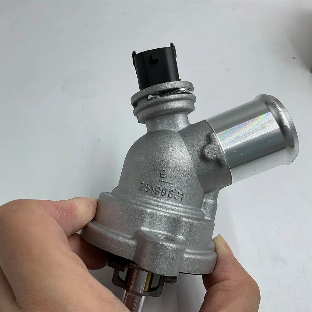 Engine Coolant Thermostat Aluminum Engine Cooling Thermostat Assembly 25199831 96988257 25192923 for 2013-2015 Chevrolet Spark M300 1.2L L4 Hatchback