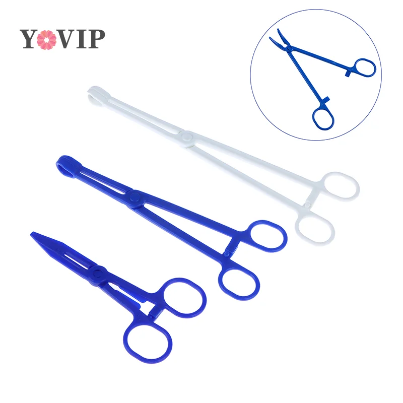 

1Pcs Medical Use Plastic Hemostat Forceps Sharp Mouth Pliers Surgical Cottonball Sponge Clamp Outdoor First Aid Tools