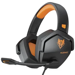 NUBWO N16 HIFI Noise - Canceling Gaming Headset with Stereo Sound and Comfortable Design (Orange)