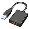 Multi-Functional Convenient HD 1080P Audio/Video Computer Driver USB To -Compatible Converter,Black Durable Easy Install 1