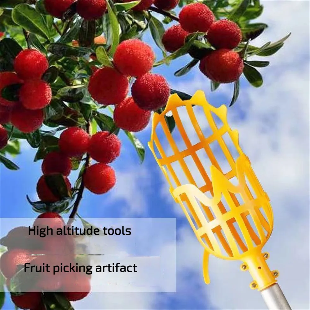 

Fruit Collector Yellow Portable Adjustable Easy To Use Strong Fruit-picking Device Fruit Picker Durable Garden Tools