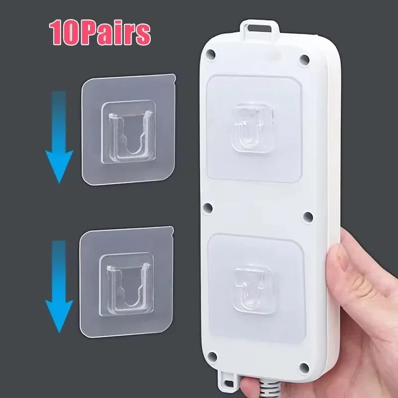 multi purpose hooks Double-Sided Adhesive Wall Hooks Transparent Waterproof Clothes Hats Towel Kitchen Bath Door