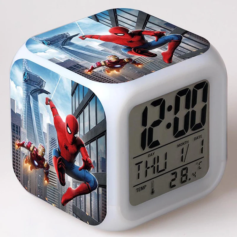Часы-Будильник с героями мультфильмов Marvel