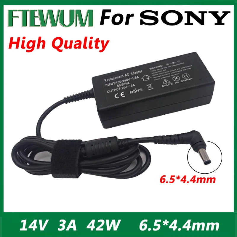 

Laptop Notebook Charger Power Supply 14V 3A 42W 6.5*4.4mm For Sony SVS15118EC SVS13118EC SVE14A18EC Charger