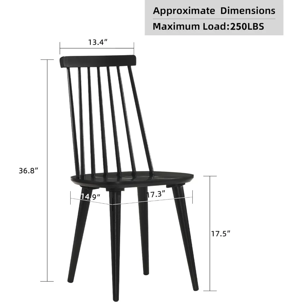 Dining Chairs Set of 4 Wood Dining Room Chair Spindle Side Kitchen Room Country Farmhouse Chairs