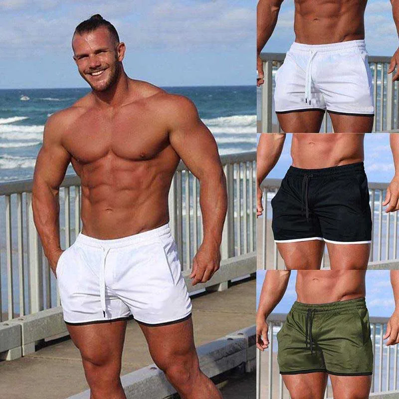 

Fashion Men Sporting 2022 New Beaching Shorts Trousers Bodybuilding Sweatpants Fitness Short Jogger Casual Gyms Men Shorts M-3XL