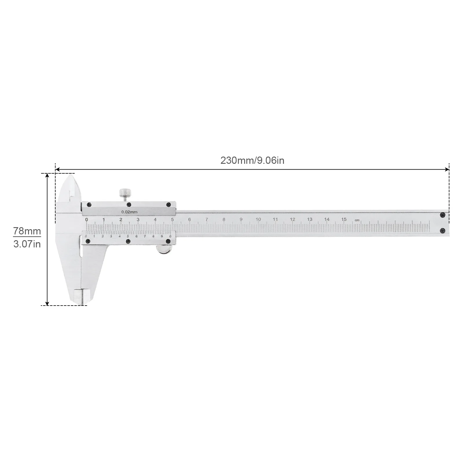 0-150mm vernier třmen 0.02mm ocel calipers měrka mikrometr měřicí nástroje