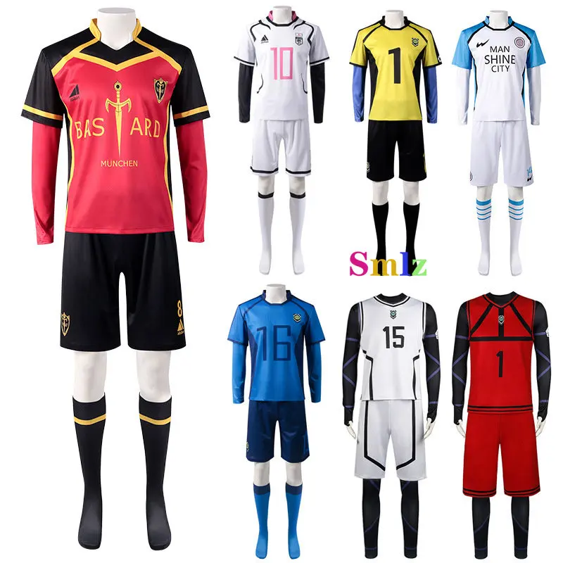 Full Range Blue Lock Cosplay Anime Isagi Yoichi Chigiri Bachira Rensuke Kunigami Fußball Maillot