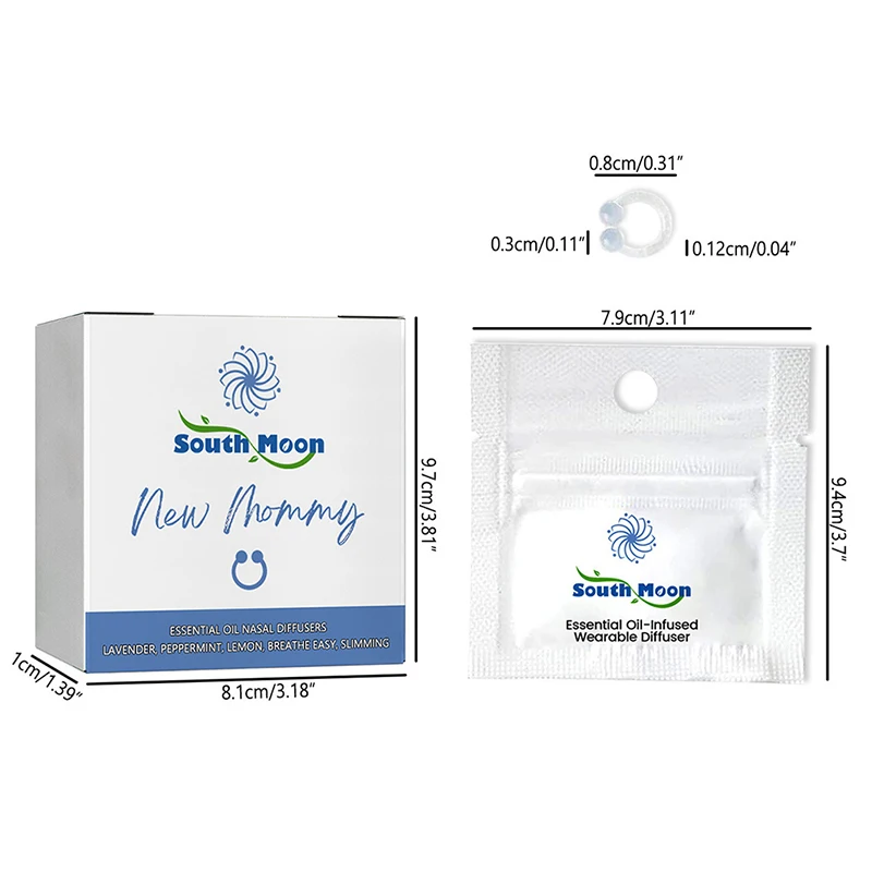 Slimming Essential Oil Nose Ring Detoxifying Essential Oil Ring 7pcs