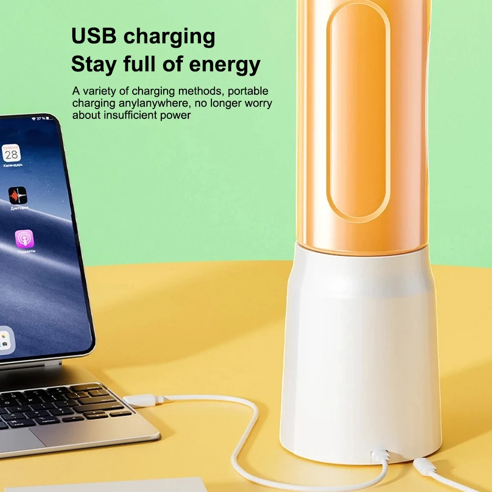 Portable Blender 40W Rechargeable Mini Juicer Personal Drink Mixer Powerful 10 Sharp Blades Smoothie Blender Food Handheld Mixer 5