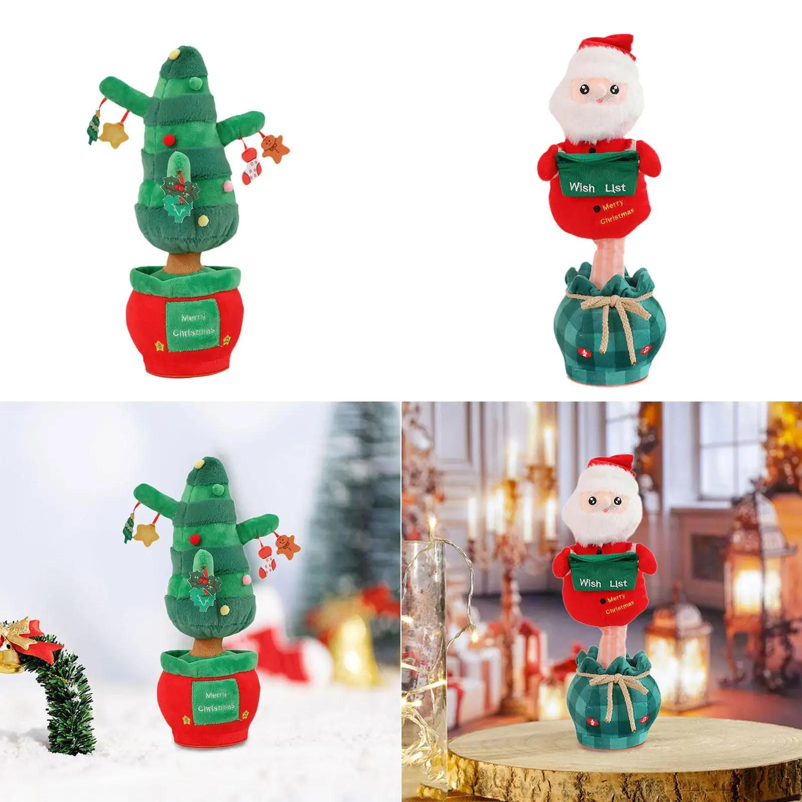 Electric Dancing Christmas Toy Holiday Plush Toy Dancing Home Decoration