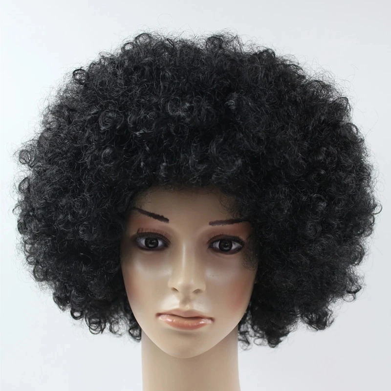 Curly Round Explosion Hair Wig Cosplay Halloween Dance Hairpiece Colourful Funny Clown Fans Afro Hairstyle Fluffy Gift Party
